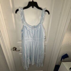 Arizona Womens Sleeveless Babydoll Dress Juniors Blue XL NEW